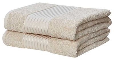 Rapport Windsor 2-delige handdoekbale, 100% katoenkoekje, gekamd, 140 x 90 x 1 cm