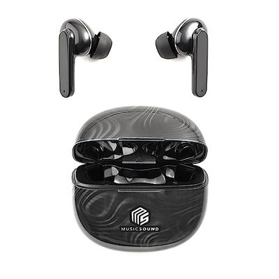 Music Sound | TWS In Ear | Cuffiette Auricolari Bluetooth con Custodia di Ricarica - PlayTime 25h - Fantasia CarbOne, One Size