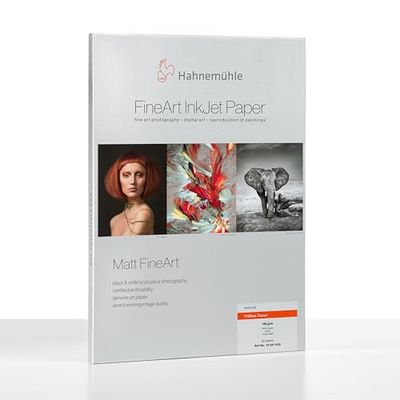 Hahnemühle 10641626 Digital FineArt William Turner papier, 190 g/m², DIN A3, 297 x 420 mm, wit