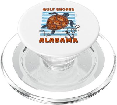 Bonito gráfico de dibujos animados de tortugas marinas de Gulf Shores Alabama PopSockets PopGrip para MagSafe