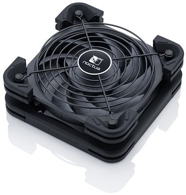 Noctua NV-FS2, Multifunctionele Ventilatorset voor Koeling van Apparaten met Bekroonde NF-A12x25 120mm-Ventilator, Trillingsdempend, Ventilatorrooster en NA-FC1-Fancontroller (Zwart)