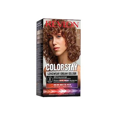 Revlon ColorStay - Coloration Permanente - Coloration Cheveux Longue Tenue - Couvre 100% des cheveux blancs - Jusqu’à 8 semaines - Huile de Macadamia et de Beurre de Murumuru - N7 Blond Foncé
