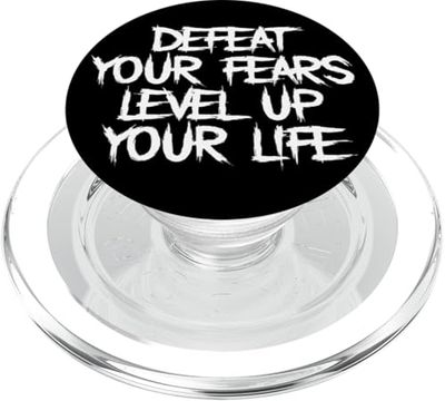 Derrota tus miedos Sube de nivel tu vida Declaración de juego divertido PopSockets PopGrip para MagSafe