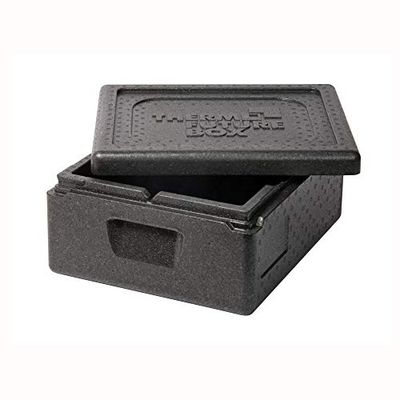 Thermo Future Box Glacière GN 1/2 - Boîte de Transport - Boîte Isotherme avec Couvercle - en polypropylène expansé - Noir - 10 l
