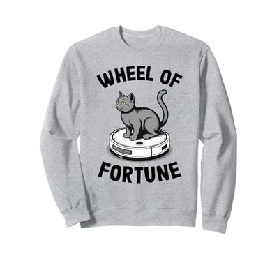 Wheel Of Fortune Robot Vacuum Cleaner Funny Cat Sweatshirt