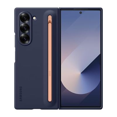 SAMSUNG Galaxy Z Fold 6 S Pen telefoonhoesje, beschermhoes met ingebouwde S Pen houder sleuf, klik om los te laten, Amerikaanse versie, EF-OF95PCNEGUS, marine