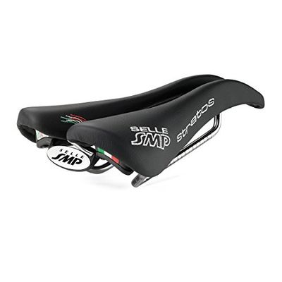 SMP 4Bike Stratos - selim de bicicleta, tamanho 26,6 x 13,1 cm, cor preta