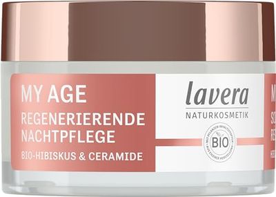 lavera MY AGE krem na noc – krem na noc przeciwko plamom pigmentowym – dla skóry dojrzałej – nadaje sprężystości i elastyczności – wegański – naturalny kosmetyk – 50 ml