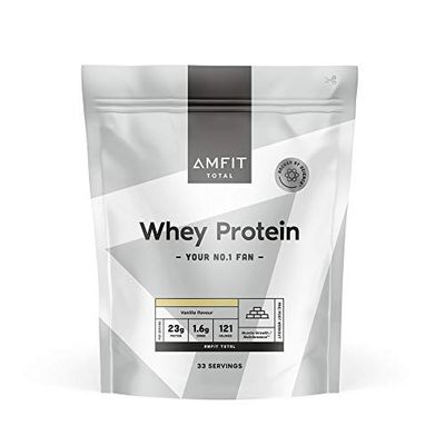 Marque Amazon - Amfit Nutrition Protéines en Poudre de Lactosérum (Whey), Vanille, 33 portions, 1 kg (Lot de 1)