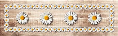 Passatoia da cucina, 100% Made in Italy, Tappeto antimacchia con stampa digitale, Runner antiscivolo e lavabile, Modello Flowers - Enoch, cm 240x52