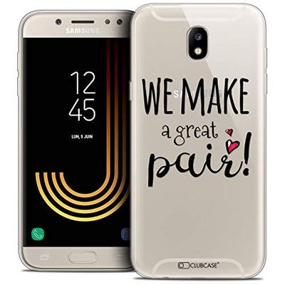 Caseink Hoes voor Samsung Galaxy J5 2017 J530 (5.2) Beschermhoes Case [Crystal Gel Motief HD Collectie Love Saint Valentin Design We Make Great Pair - Flexibel - Ultra dun - Gedrukt in Frankrijk]