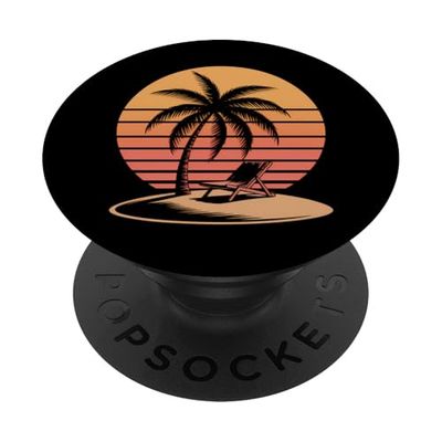 Island Escape Sunscape Vibes para amantes de la playa PopSockets PopGrip Adhesivo