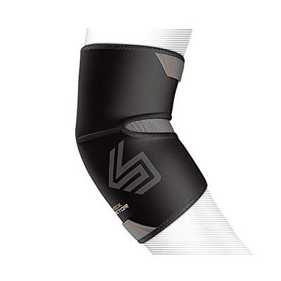 ShockDoctor elleboogbeschermers voor volwassenen, compressiebandage, zwart, M