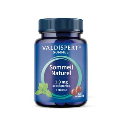 VALDISPERT - Gummies Sommeil Naturel extra fort 1,9mg mélatonine - Endormissement rapide - Programme 60 nuits - 60 gommes