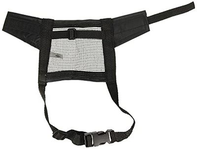Trixie Bozal Nylon con malla cosida, S - M, Negro, Perro