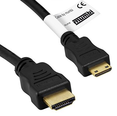 mumbi MINI HDMI-kabel 1.3b 1080p Full HD/Mini HDMI C mannelijke naar HDMI A mannelijke - VERGULDE contacten 1.5m
