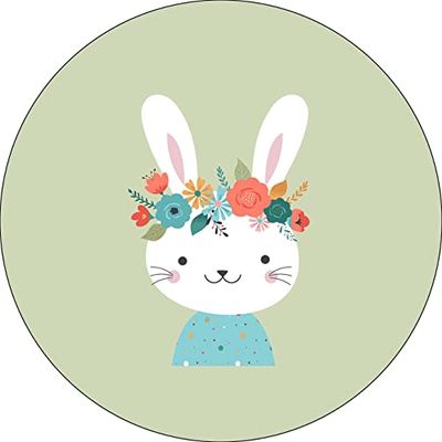 Bonateks, Ronde digitaal bedrukte muismat, antislip onderkant, voor kantoor en thuis, diameter: 22 cm