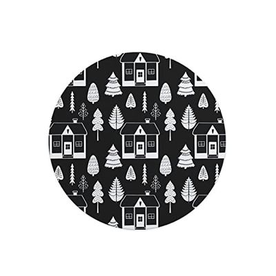 Questo Casa, Round Digital Printed Mouse Pad, Non-Slip Base, for Office and Home, Diameter:22cm