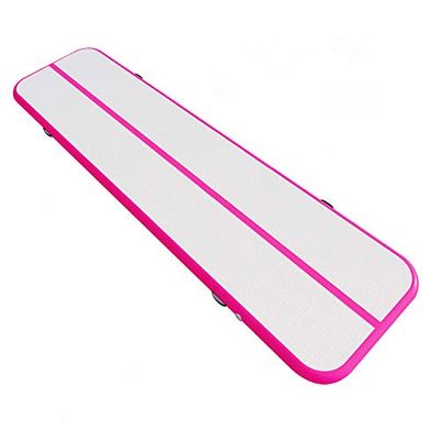 VEVOR Air Tuimelmat Gymnastiek 600x100x10CM Air Gymnastiek Mat 6m Gymnastiek 6ft Tuimelmat Geen Pomp (Roze 6m)