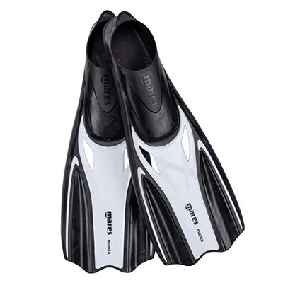 Mares - Palmes Enfant Aquazone Manta Junior, Palmes Snorkeling Enfant - Unisex, Blanche, 31