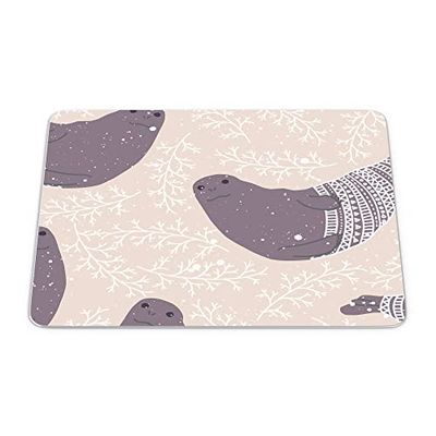 Bonamaison, Tapis de Souris Rectangle Imprimé Numériquement, Fond Antidérapant, pour Bureau et Maison, Taille: 22x18cm