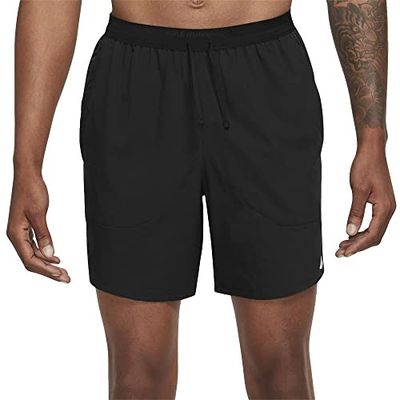 NIKE DM4761-010 M NK DF Stride 7IN BF Shrt T-Shirt Uomo Black/Black/Reflective Silv Taglia M