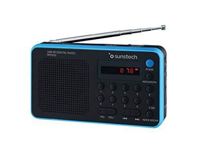 Sunstech RPDS32BL Radio digitale portable AM/FM PLL, haut-parleur, USB, SD, MMC, Bleu 1,5 W RMS