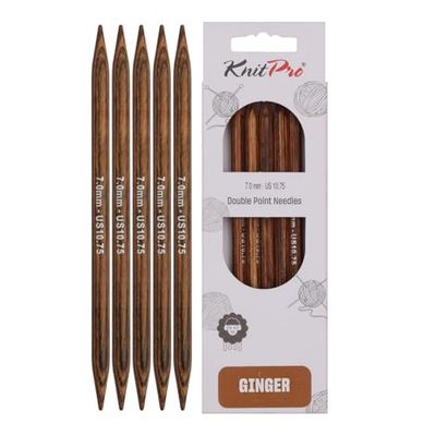 KnitPro Knitting Pins, Wood, Assorted, 7mm
