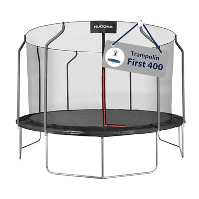 HUDORA First Trampolín para Exteriores con Red de Seguridad, para niños y Adultos, Multicolor