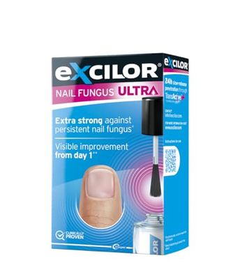 Excilor Fungal Nail ULTRA Extra Strong Treatment | Extensive or Persistent Infections | Clinically Proven | No Filing | Day 1 Visible Improvement | Nail Polish Compatible | Water-Resistant | 30ml
