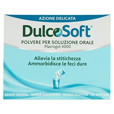 Dulco Soft Polvere per Soluzione Orale Macrogol 4000, 20 Bustine - 10 ml