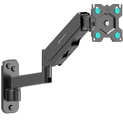 ONKRON VESA Stand G150 Monitor muurbeugel standaard één arm 13-34 inch uittrekbaar (99-521 mm) wandmontagebeugel voor vlakke en gebogen monitoren, gaslift gasveer