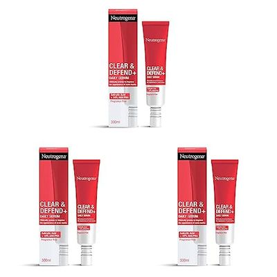 Neutrogena Clear and Defend+ Serum 30ml (Pack of 3)