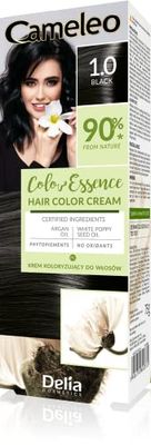 Cameleo - Color Essence - Hair Color Cream - Black - Colouring Tone- On-Tone - Effect up to 8 Washes - Natural Colour - Colour Refreshment - Nourishing - White Poppy, Argan Oils - 75g