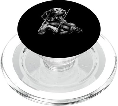 Brittany Spaniel Tocando Violinista Perro Amante PopSockets PopGrip para MagSafe