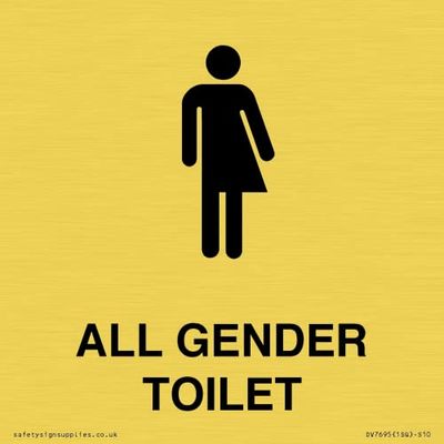 Non-gender specific Sign - 100x100mm - S10