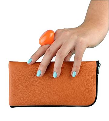 Arancione custodia in pelle per Samsung Galaxy S22 ULTRA