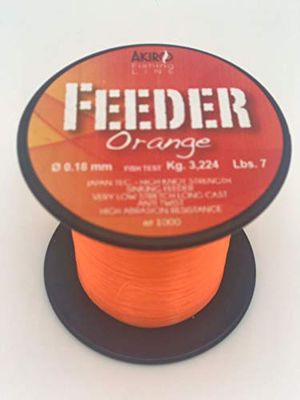 Akiro PRO Feeder Fishing Line Unisex Adult Unisex Adult AMPROFEEOR1000.028, Arancione, 0.28 mm
