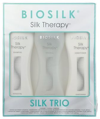 Biosilk Silk Therapy Trio For Unisex 3 Pc 7 oz Silk Therapy Shampoo, 7 oz Silk Therapy Conditioner, 7 oz and Silk Therapy Original