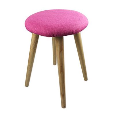 King Collection King Home s1706002 Tabouret KD, Fuchsia, 30 x 30 x 43h