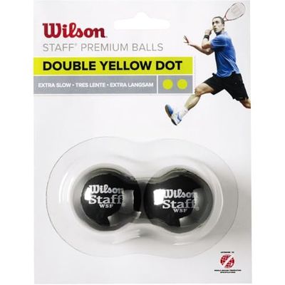 WILSON Staff Balle de Squash Mixte Adulte, Noir, Taille Unique