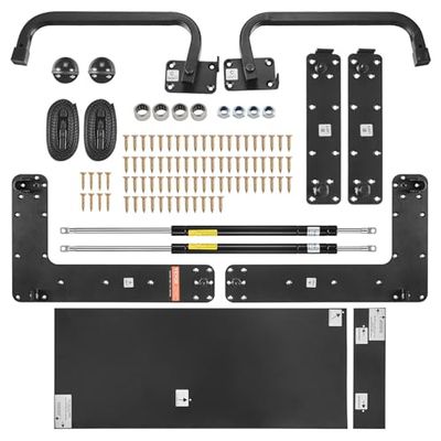VEVOR Kit de Cama Plegable Tamaño Queen Kit de Hardware Mecánico para Cama de Pared Soporte de Marco de Cama Resistente con Palanca Neumática Ahorro de Espacio con Gabinete Plegable para Dormitorios