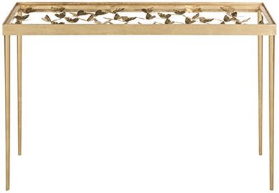 Safavieh - Mesa de Consola (Metal, 30 x 106 x 76,2 cm), Color Dorado y Transparente