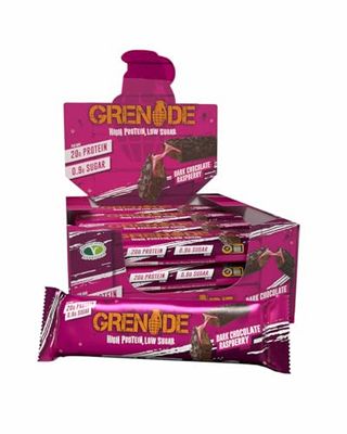 Grenade High Protein, Low Sugar Bar - Dark Chocolate Raspberry, 12 x 60 g