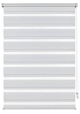 Deco Company Duo Estore de rolo, Estore duplo, Instalação na janela sem perfuração, todas as peças de montagem incluídas, poliéster, 65 x 150 cm, branco