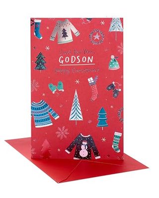 Godson kerstkaart - kerstkaart voor Godson - schattig kerstjumper ontwerp