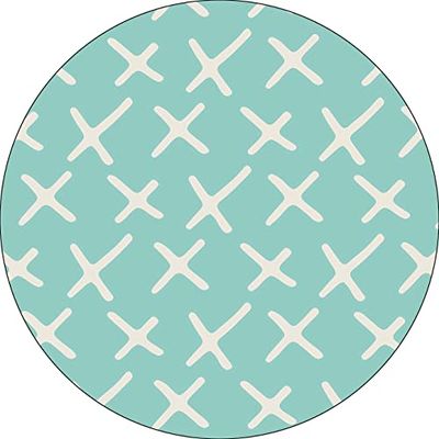 Bonateks, Ronde digitaal bedrukte muismat, antislip onderkant, voor kantoor en thuis, diameter: 22 cm