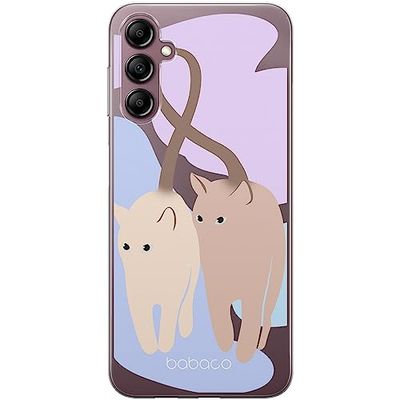 ERT GROUP mobiltelefonfodral för Samsung A14 4G/5G originalt och officiellt licensierat Babaco mönster Cats 013 optimalt anpassad till formen på mobiltelefonen, gedeeltelijk transparant