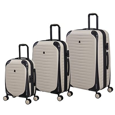 it luggage Lineal Lot de 3 roulettes pivotantes rigides Extensibles 8 Roues, Gris huître, 3 PC Set, Lineal Lot de 3 roulettes pivotantes rigides Extensibles 8 Roues