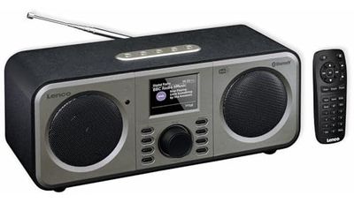 Lenco DAR-030 - Radio Dab+ - Bluetooth V.5 - Receptor Dab+ y FM - 10 emisoras - 2 x 3 W RMS - Mando a Distancia - Función de Alarma - Negro